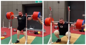 ლაშა ტალახაძის ვარჯიში 315 კილოგრამით