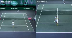 მედვედევის "No-Look" ბექჰენდი | ის, რასაც ჩოგბურთში ფაქტობრივად ვერ ნახავთ (ვიდეო)