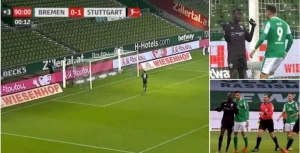 შტუტგარტის ფეხბურთელმა გატანილი გოლის გამო ყვითელი ბარათი მიიღო (ვიდეო)