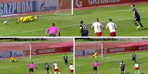 ზალცბურგის მეკარემ ერთი და იგივე პენალტი 3-ჯერ მოიგერია (ვიდეო)