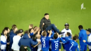 მსაჯის საფინალო სასტვენი და დინამო თბილისი ეროვნული ლიგის ჩემპიონია (ვიდეო)