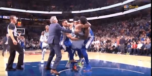 ხელჩართული ჩხუბი კარლ ენტონი ტაუნსსა და ემბიდს შორის (ვიდეო)