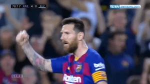 ლეო მესის ულამაზესი ჯარიმა სევილიას კარში (ვიდეო)