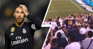 ბარსელონას გულშემატკივრის პროვოკაცია ატლეტიკო რეალის მატჩზე (ვიდეო)