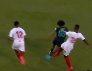 სევილიას ფეხბურთელის განსაკუთრებული უხეშობა, რომელსაც წითელი ბარათი მოჰყვა (ვიდეო)