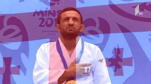 ლუხუმ ჩხვიმიანმა მინსკში საქართველოს ჰიმნი ააჟღერა (ვიდეო)