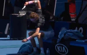 ძალიან გაბრაზებული ზვერევი რაონიჩთან მატჩის დროს (ვიდეო)