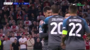 ჯაკომო რასპადორის გოლი აიაქსის კარში