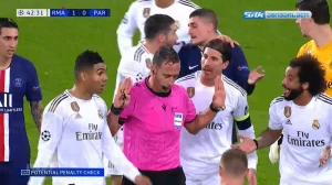 პორტუგალიელი მსაჯის საკამათო გადაწყვეტილება რეალი პსჟ-ს მატჩზე (ვიდეო)