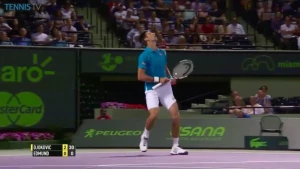 ნოვაკ ჯოკოვიჩის ჯადოქრობა კორტზე და გაოგნებული გულშემატკივარი (ვიდეო)