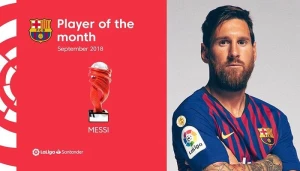 ლიონელ მესი ლა ლიგის თვის საუკეთესო ფეხბურთელია