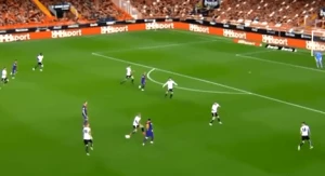 ბურთის მიღების მასტერკლასი ლეო მესისგან ვალენსიასთან მატჩში (ვიდეო)