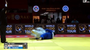 მოგება იპონით - ილია სულამანიძე ბაქოს გრანდ სლემის 1/8-ფინალშია | VIDEO