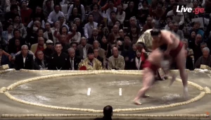 ყველაზე მცირეწონიანმა სუმოისტმა აბი ულამაზეს სტილში დაამარცხა (ვიდეო)