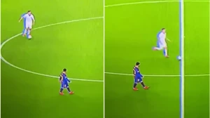 ლეო მესის უჩვეულო გადაადგილება დინამო კიევთან მატჩში (ვიდეო)