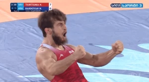 ნუგზარ წურწუმიას ბრწყინვალე გამარჯვება ბრინჯაოს მედლისთვის ბრძოლაში | VIDEO