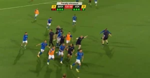 კლაკსვიკის ფეხბურთელების რეაქცია ჰაკენთან ისტორიული გამარჯვების შემდეგ