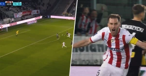 ოთარ კაკაბაძის ბრწყინვალე გოლი ლოძის წინააღმდეგ