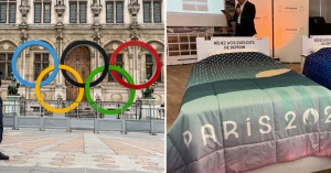 პარიზის ოლიმპიურ სოფელში 16 000 მუყაოს საწოლი შეიტანეს