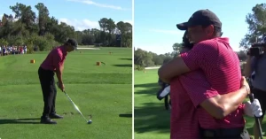 ტაიგერ ვუდსის შვილის ბრწყინვალე დარტყმა