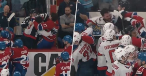 დაძაბულობა ჰოკეის მატჩში | ერთმანეთს ვაშინგტონისა და მონრეალის მოთამაშეები დაუპირისპირდნენ