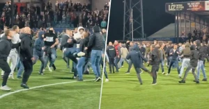 ჩხუბი ნიდერლანდების მეორე დივიზიონის გუნდის გულშემატკივრებს შორის | VIDEO