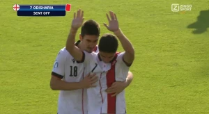 ლაშა ოდიშარია პორტუგალიასთან მატჩში მოედნიდან გააძევეს