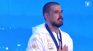 სანდრო ბაზაძემ მსოფლიო ჩემპიონატზე საქართველოს ჰიმნი ააჟღერა