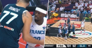 ძალიან უცნაური მოქმედება საფრანგეთისა და სლოვენიის მატჩის დროს | VIDEO