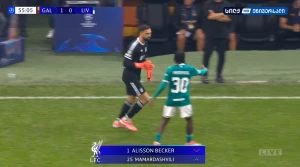 ტრავმირებული ალისონი გალათასარაისთან მატჩში გიორგი მამარდაშვილმა შეცვალა