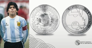 არგენტინის ცენტრალურმა ბანკმა მარადონასადმი მიძღვნილი მონეტა გამოუშვა