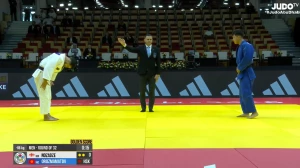 აბუ დაბის გრანდ სლემის პირველ შეხვედრაში თემურ ნოზაძემ ყირგიზი მეტოქე დაამარცხა