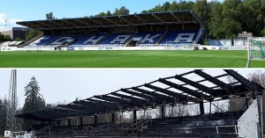 15-წლამდე მოზარდებმა საკუთარი გუნდის ისტორიული სტადიონი გადაწვეს