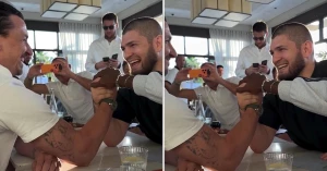 ზლატანი და ხაბიბი ერთმანეთს მკლავის ძალაში გაეჯიბრნენ