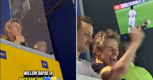 უილემ დეფო ბოკა ხუნიორსის თამაშზე მშვენივრად გაერთო