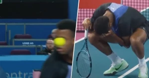 მპეტში პერიკარდმა ბურთი თვალში გაირტყა და მატჩის გაგრძელება ვეღარ შეძლო | VIDEO