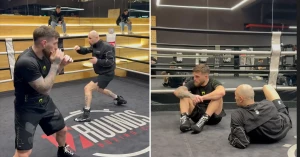 ლაშა გურულს მომავალი ბრძოლისთვის მზადებაში ალექსანდრე თოფურია ეხმარება