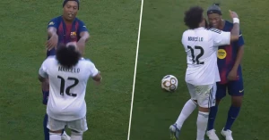 მარსელოსა და რონალდინიოს მომენტი ლეგენდების მატჩში | VIDEO